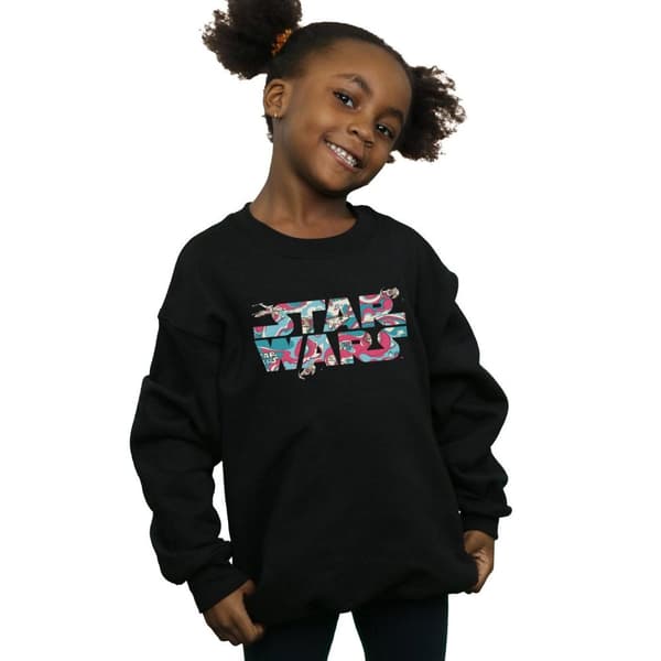 Star Wars Wavy Ship-logotröja för flickor