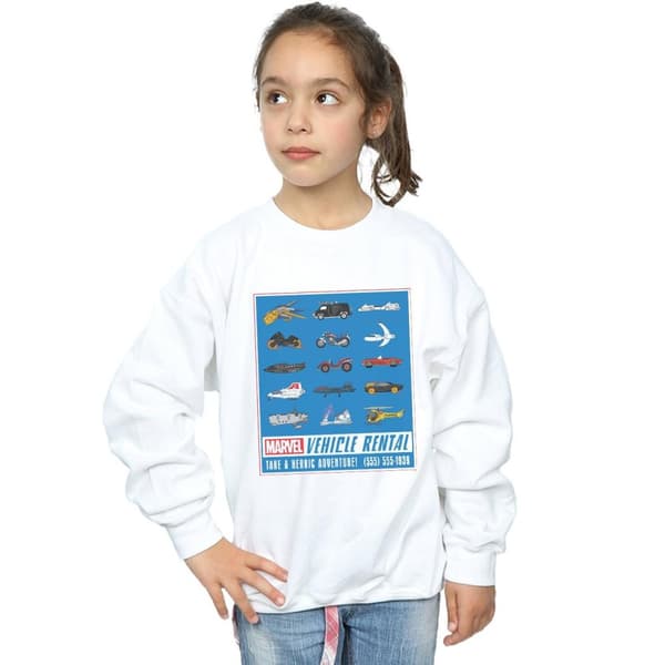Marvel Girls Vehicle Rentals Colour Sweatshirt