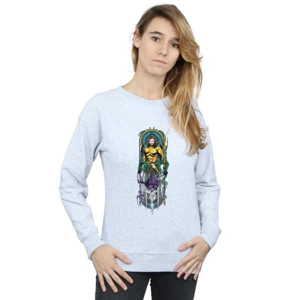 DC Comics Dam/Tjej Aquaman Ocean Master Sweatshirt