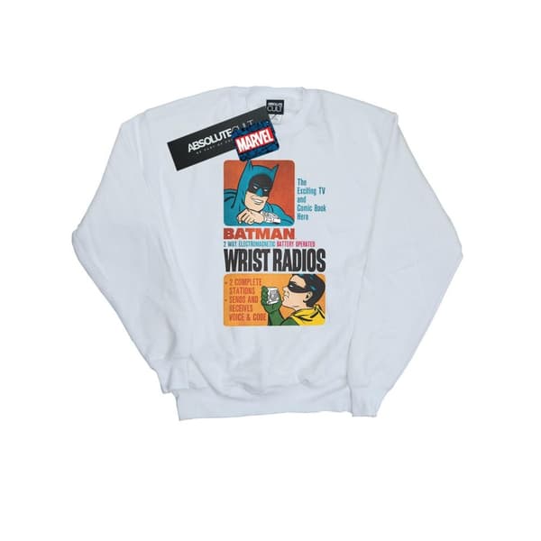DC Comics Boys Batman TV Series Wrist Radios Sweatshirt White 12-13 Years