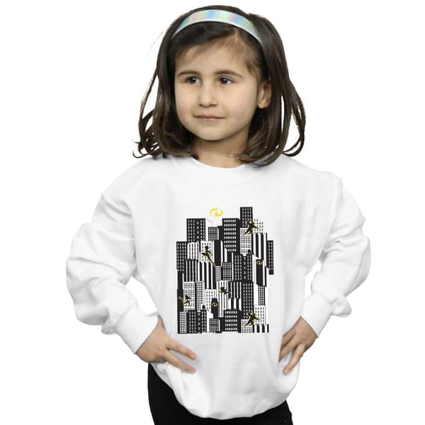Disney Sweatshirt - The Incredibles Skyline för flickor