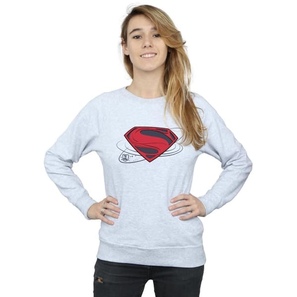 DC Comics Dam/Tjej Justice League Movie Superman Logo Sweatshirt