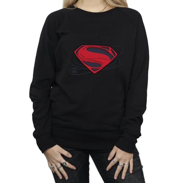 DC Comics Dam/Tjej Justice League Movie Superman Logo Sweatshirt