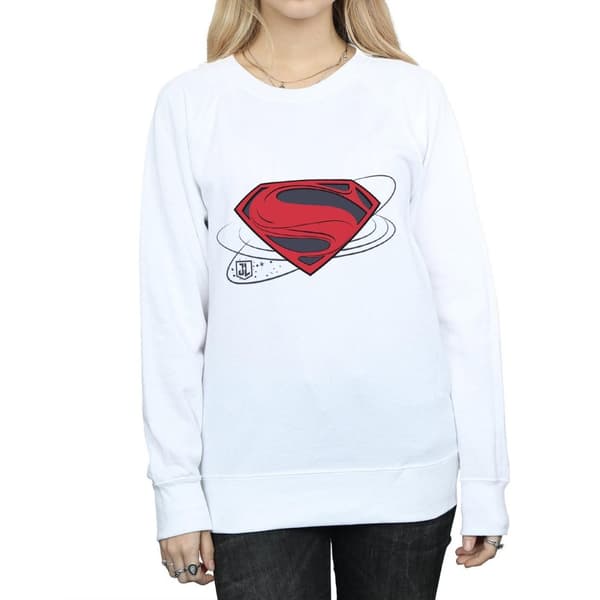 DC Comics Dam/Tjej Justice League Movie Superman Logo Sweatshirt