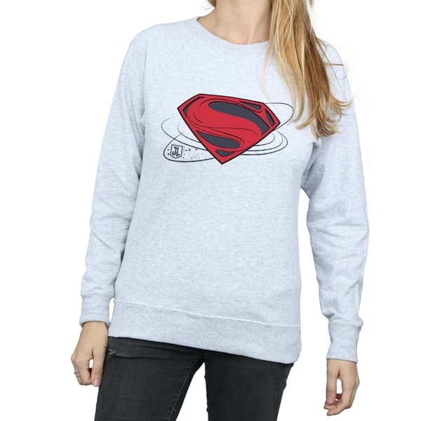 DC Comics Dam/Tjej Justice League Movie Superman Logo Sweatshirt