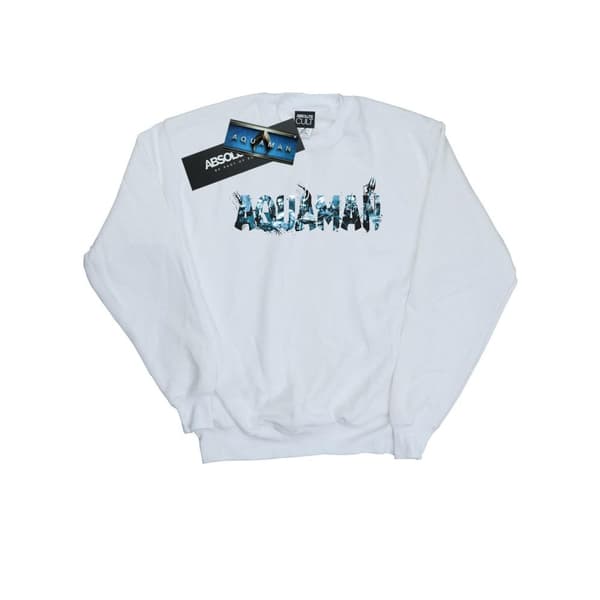 DC Comics Girls Aquaman Text Logo Sweatshirt
