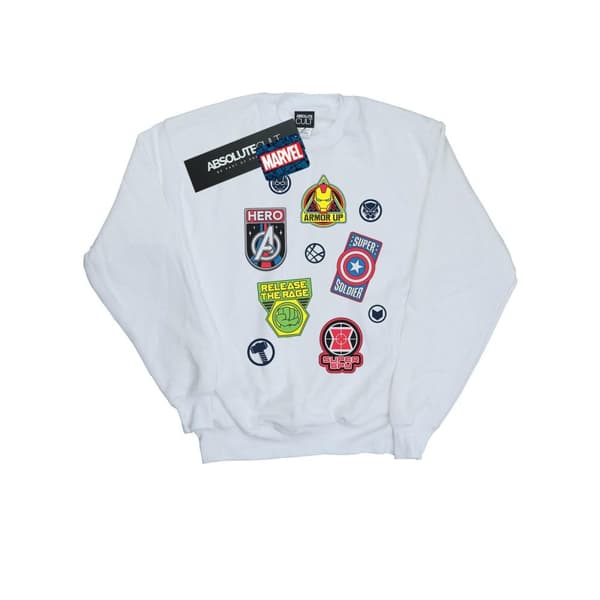 Marvel Mens Avengers Hero Badges Sweatshirt