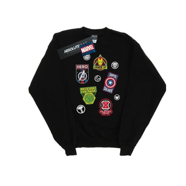 Marvel Mens Avengers Hero Badges Sweatshirt