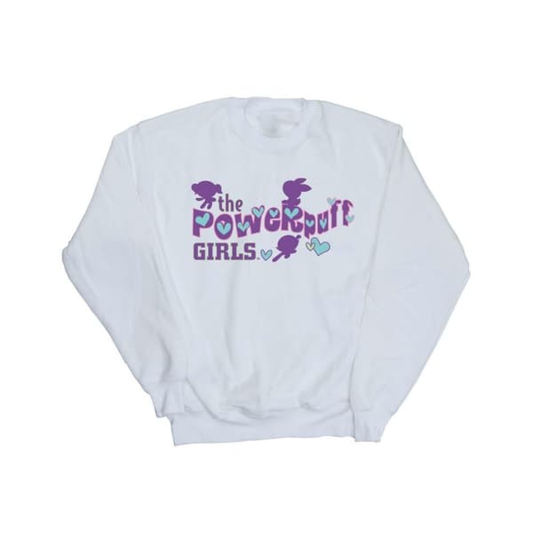 The Powerpuff Girls Girls Lila Sweatshirt med logotyp