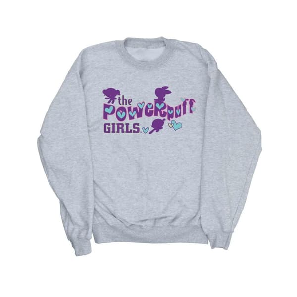 The Powerpuff Girls Girls Lila Sweatshirt med logotyp Sports Grey 3-4 Years