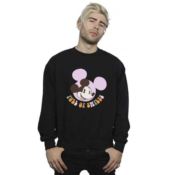 Disney Mens Musse Pigg Full Of Smiles Sweatshirt