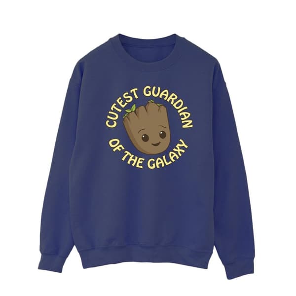 Marvel Mens I Am Groot Cutest Guardian Sweatshirt Navy Blue M