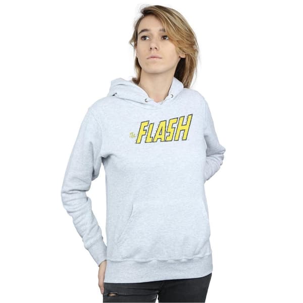 DC Comics Womens/Ladies Flash Crackle Logo Hoodie