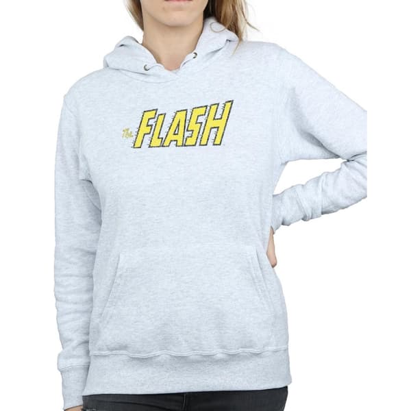 DC Comics Womens/Ladies Flash Crackle Logo Hoodie