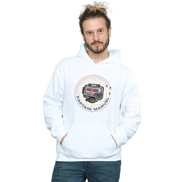 Marvel Mens Captain Marvel Pager Hoodie