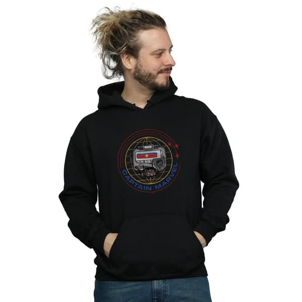 Marvel Mens Captain Marvel Pager Hoodie