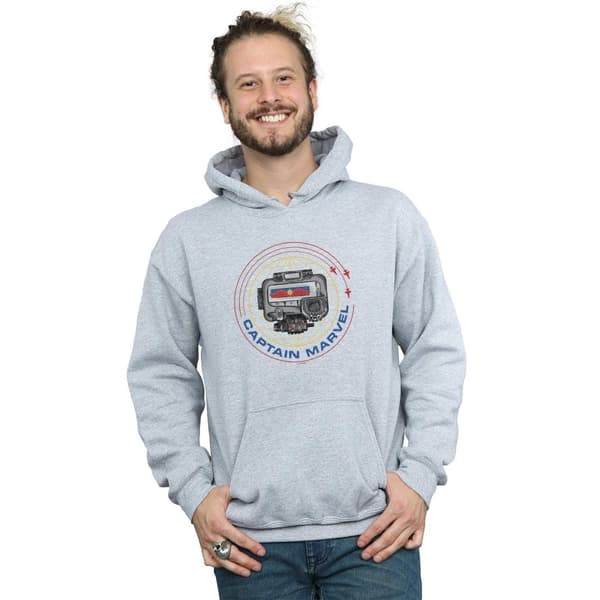 Marvel Mens Captain Marvel Pager Hoodie