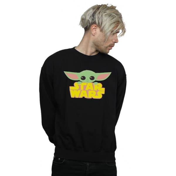 Star Wars Mens The Mandalorian The Child And Logo Sweatshirt