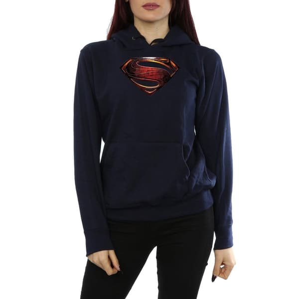 DC Comics Huvtröja med Superman-emblem för damer/kvinnor - Justice League Movie