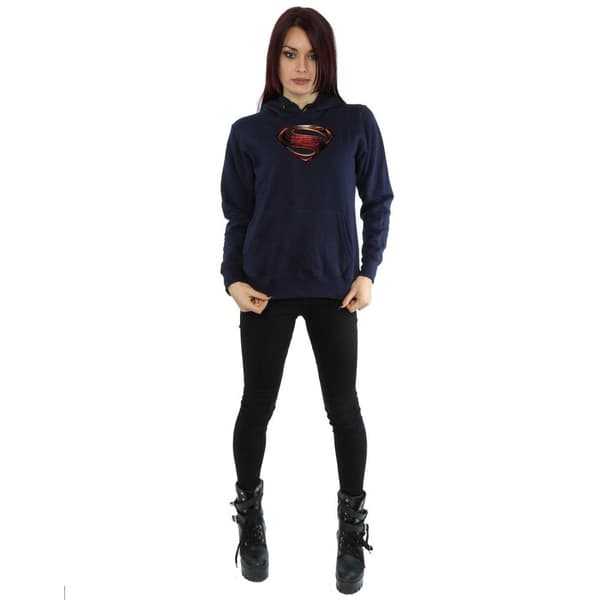 DC Comics Huvtröja med Superman-emblem för damer/kvinnor - Justice League Movie