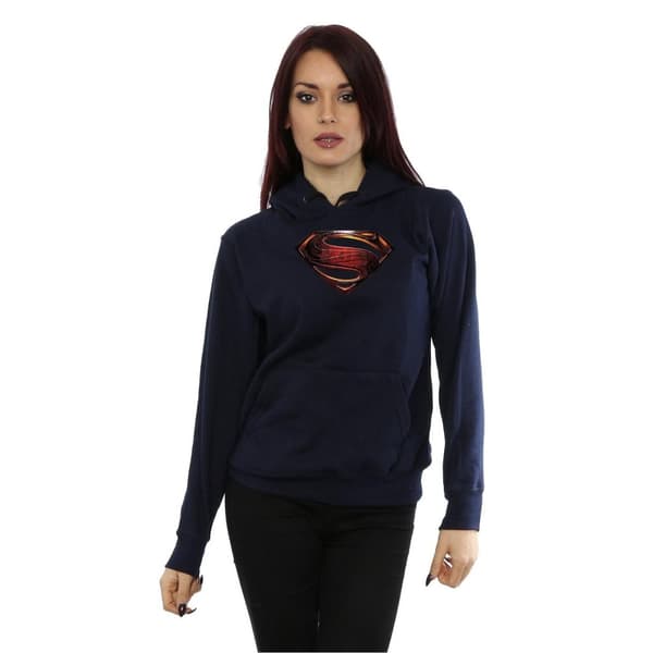 DC Comics Huvtröja med Superman-emblem för damer/kvinnor - Justice League Movie