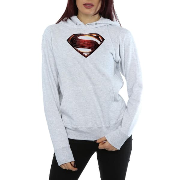 DC Comics Huvtröja med Superman-emblem för damer/kvinnor - Justice League Movie