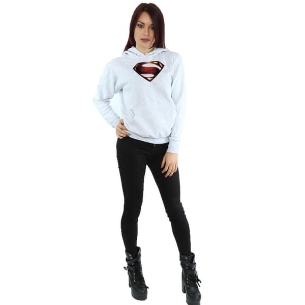 DC Comics Huvtröja med Superman-emblem för damer/kvinnor - Justice League Movie