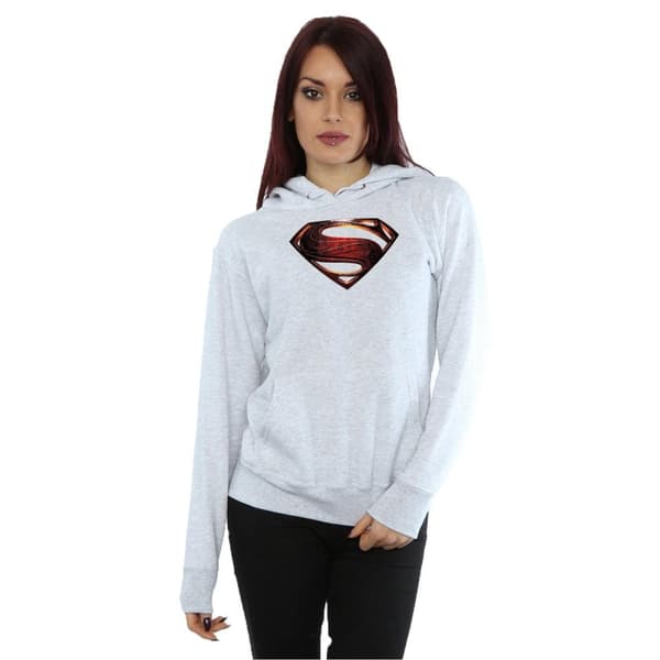 DC Comics Huvtröja med Superman-emblem för damer/kvinnor - Justice League Movie