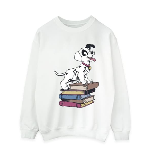 Disney Mens 101 Dalmatians Books Sweatshirt White XL
