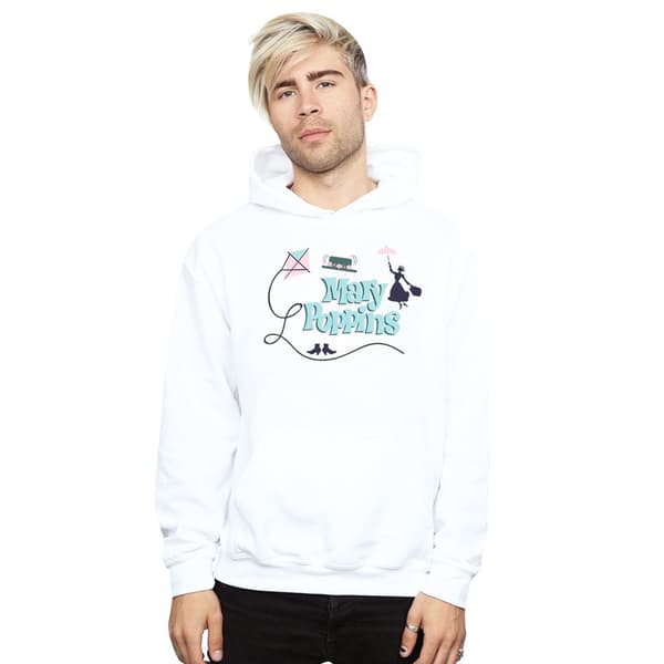 Disney Mens Mary Poppins Logo Hoodie
