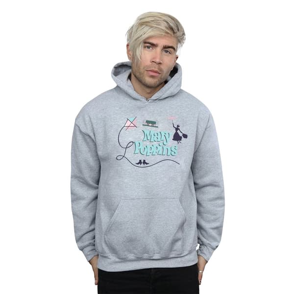 Disney Mens Mary Poppins Logo Hoodie