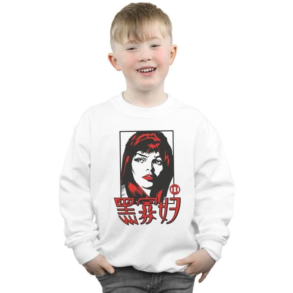 Marvel Boys Black Widow Chinese Logo Sweatshirt