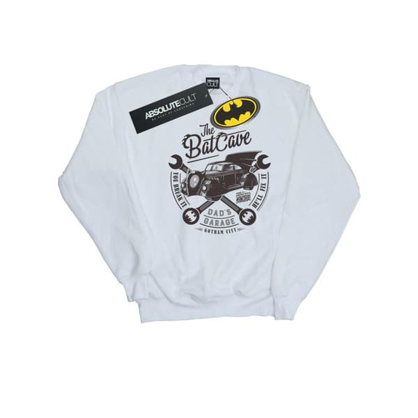 DC Comics Pojkar Batman My Dad´s Garage-tröja White 12-13 Years
