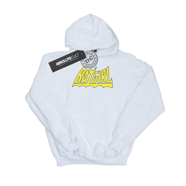 DC Comics Mens Batgirl Logo Hoodie White XXL