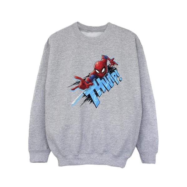 Marvel Girls Spider-Man Thump Sweatshirt Sports Grey 9-11 Years