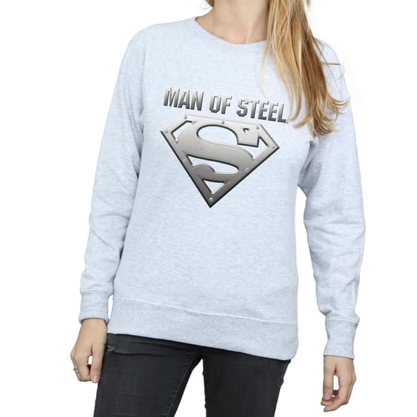 DC Comics Womens/Ladies Superman Man Of Steel Shield Sweatshirt