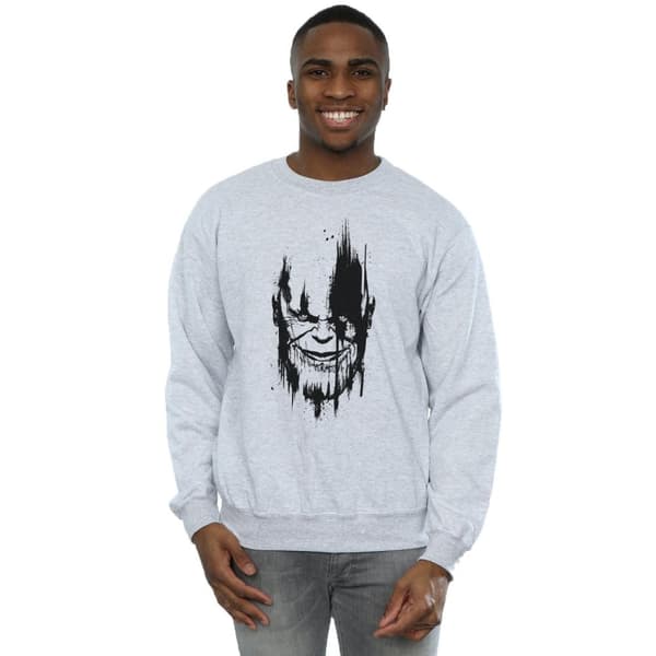 Marvel Mens Avengers Infinity War Thanos Face Sweatshirt