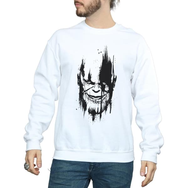Marvel Mens Avengers Infinity War Thanos Face Sweatshirt