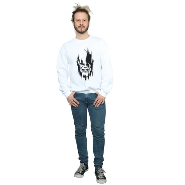 Marvel Mens Avengers Infinity War Thanos Face Sweatshirt