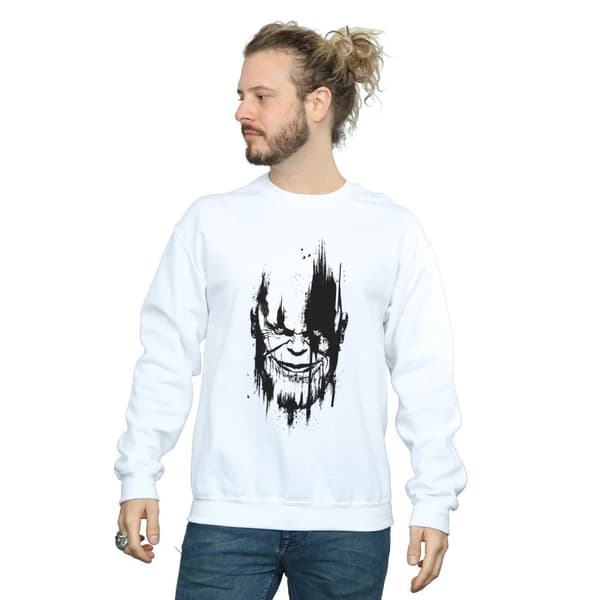Marvel Mens Avengers Infinity War Thanos Face Sweatshirt