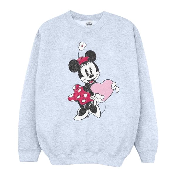 Disney Dam/kvinnor Minnie Mouse Love Heart Sweatshirt