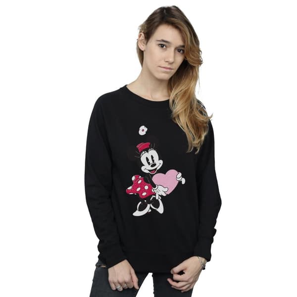 Disney Dam/kvinnor Minnie Mouse Love Heart Sweatshirt