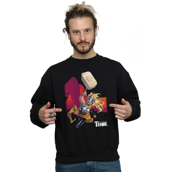 Marvel Mens The Mighty Thor Mjolnir Sweatshirt