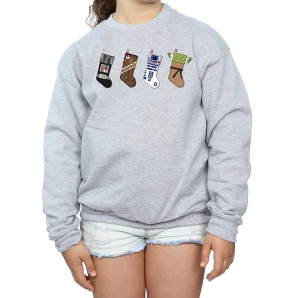 Star Wars Sweatshirt med julstrumpor för flickor