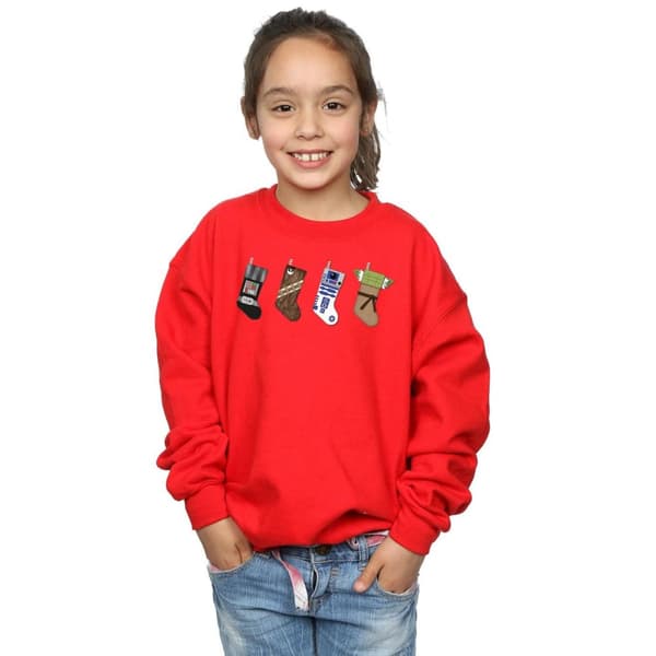 Star Wars Sweatshirt med julstrumpor för flickor