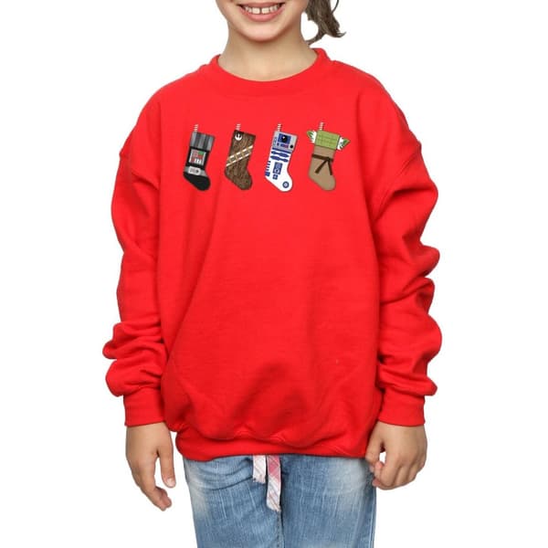 Star Wars Sweatshirt med julstrumpor för flickor