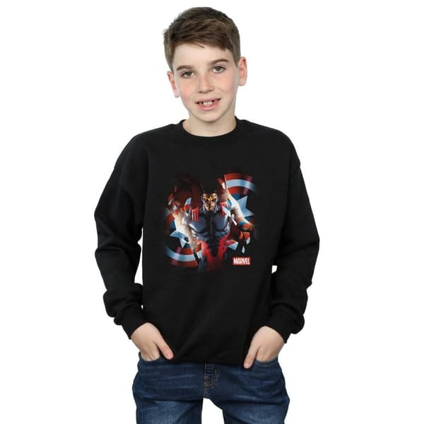 Marvel Boys Captain America Sam Wilson Shield Breakthrough Sweatshirt