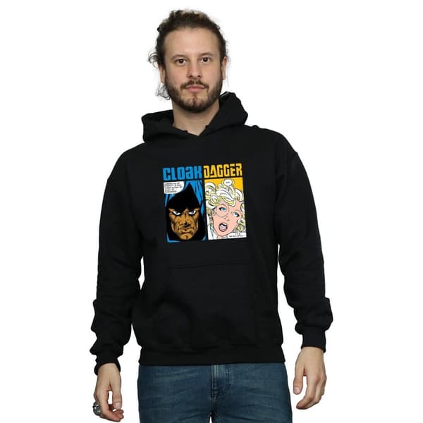 Marvel Mens Cloak And Dagger Comic Panels Hoodie