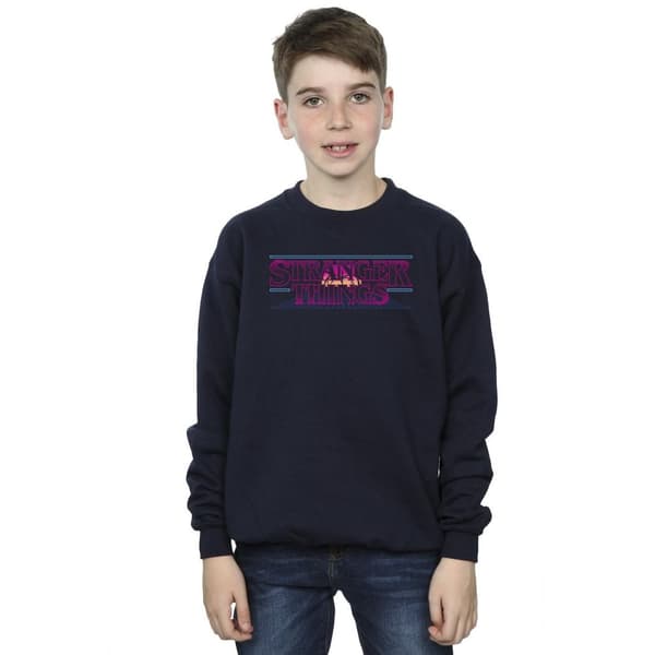 Netflix Boys Stranger Things Retro Title Sweatshirt