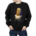 Miniatyrbild 3 av 5: Star Wars Pojkar Den siste jedin C-3PO Sweatshirt med borstad yta